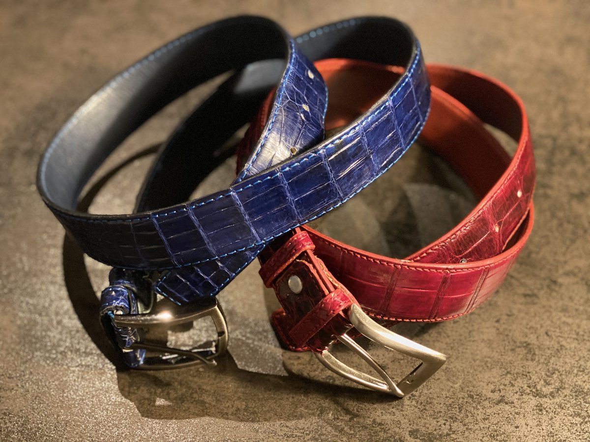 Ceinture crocodile rouge