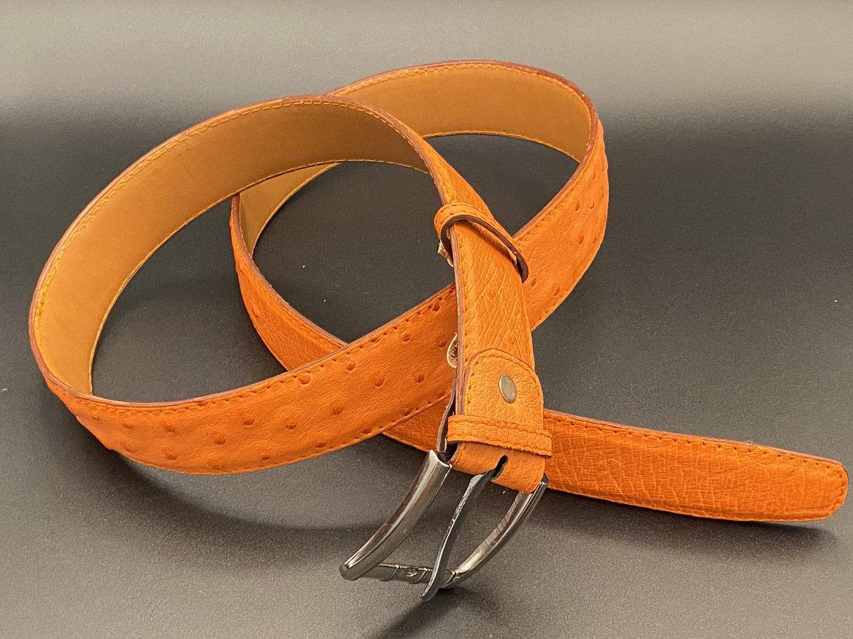 Ceinture autruche orange