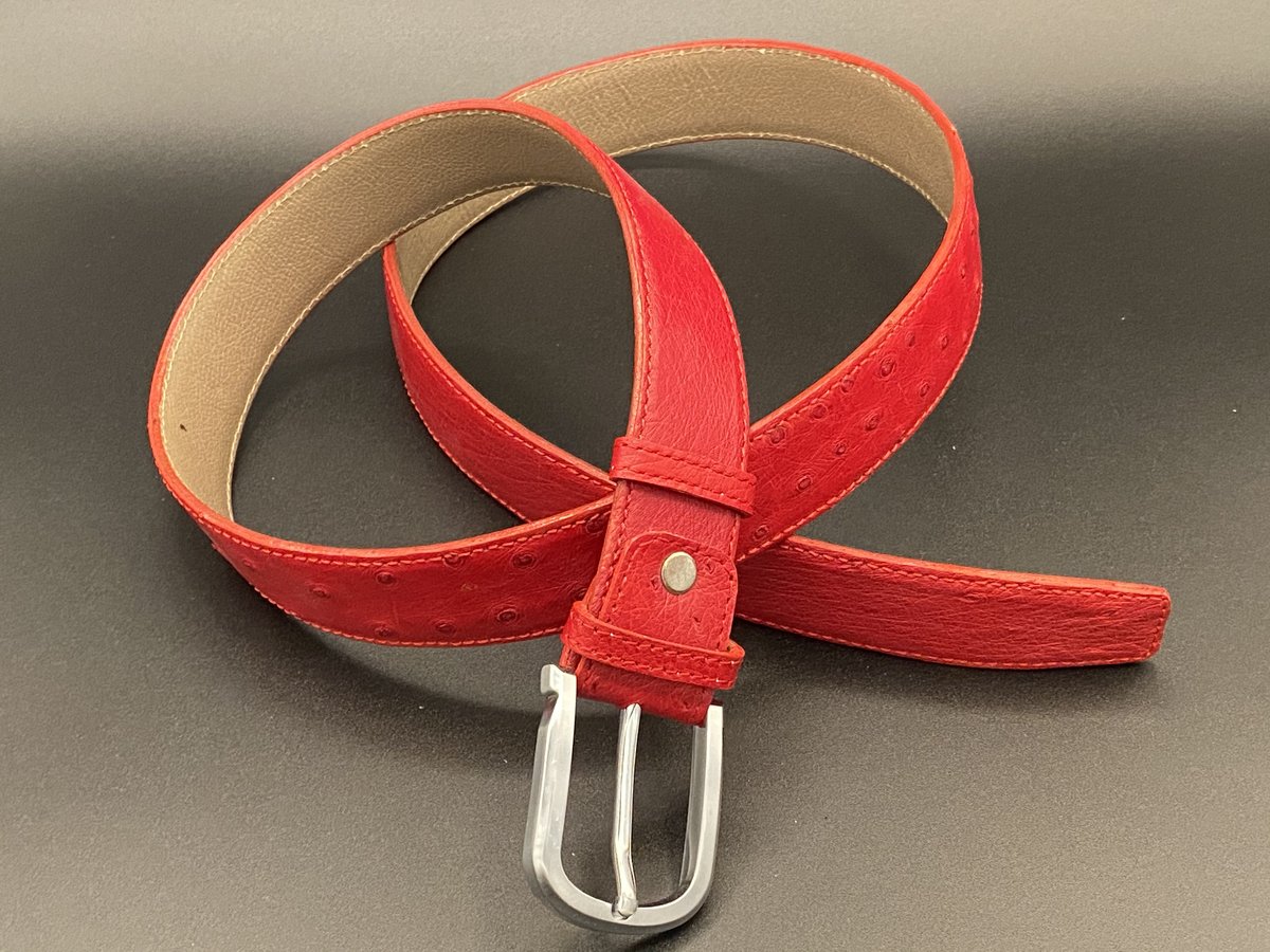 Ceinture autruche rouge
