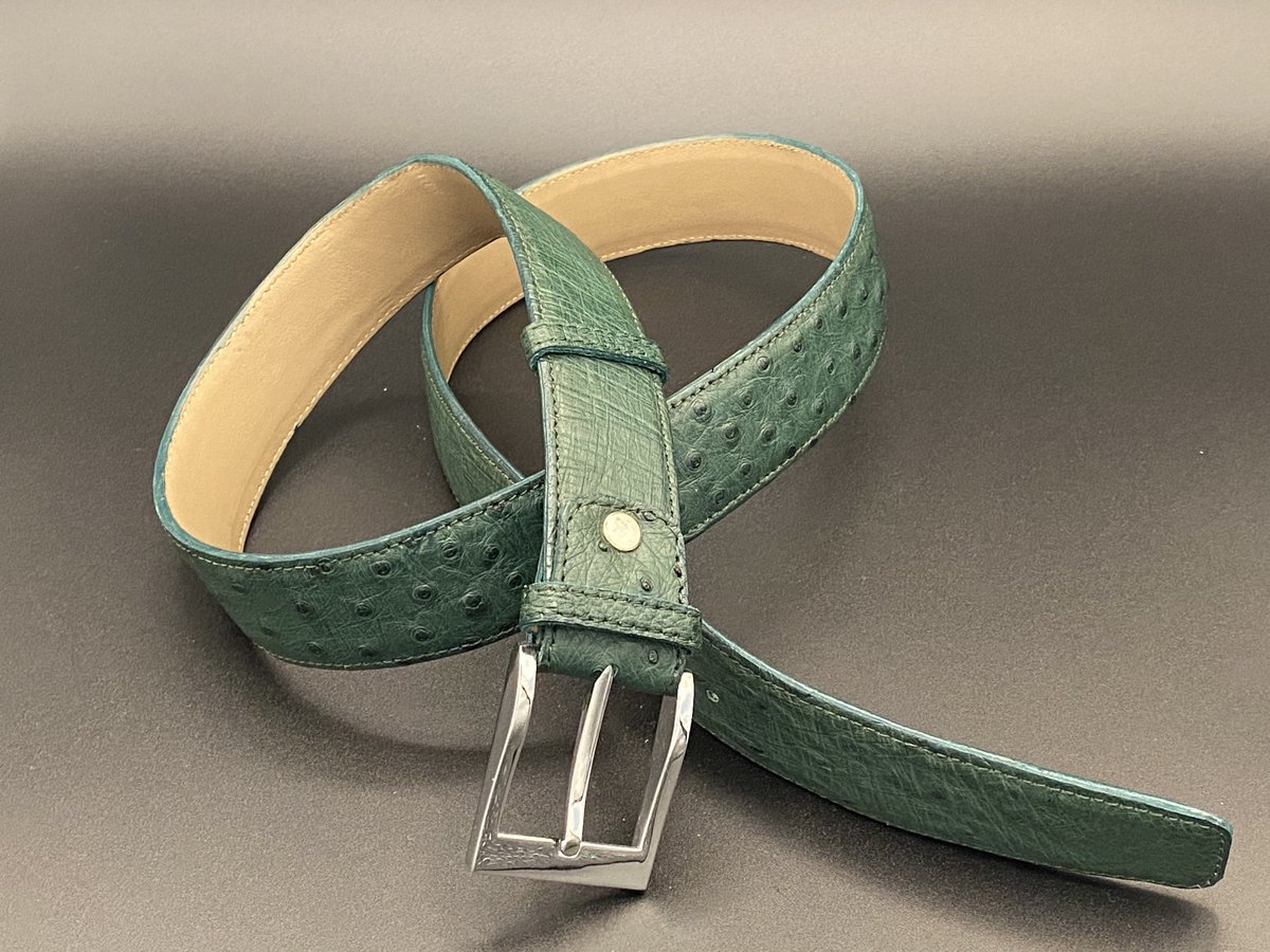 Ceinture autruche vert