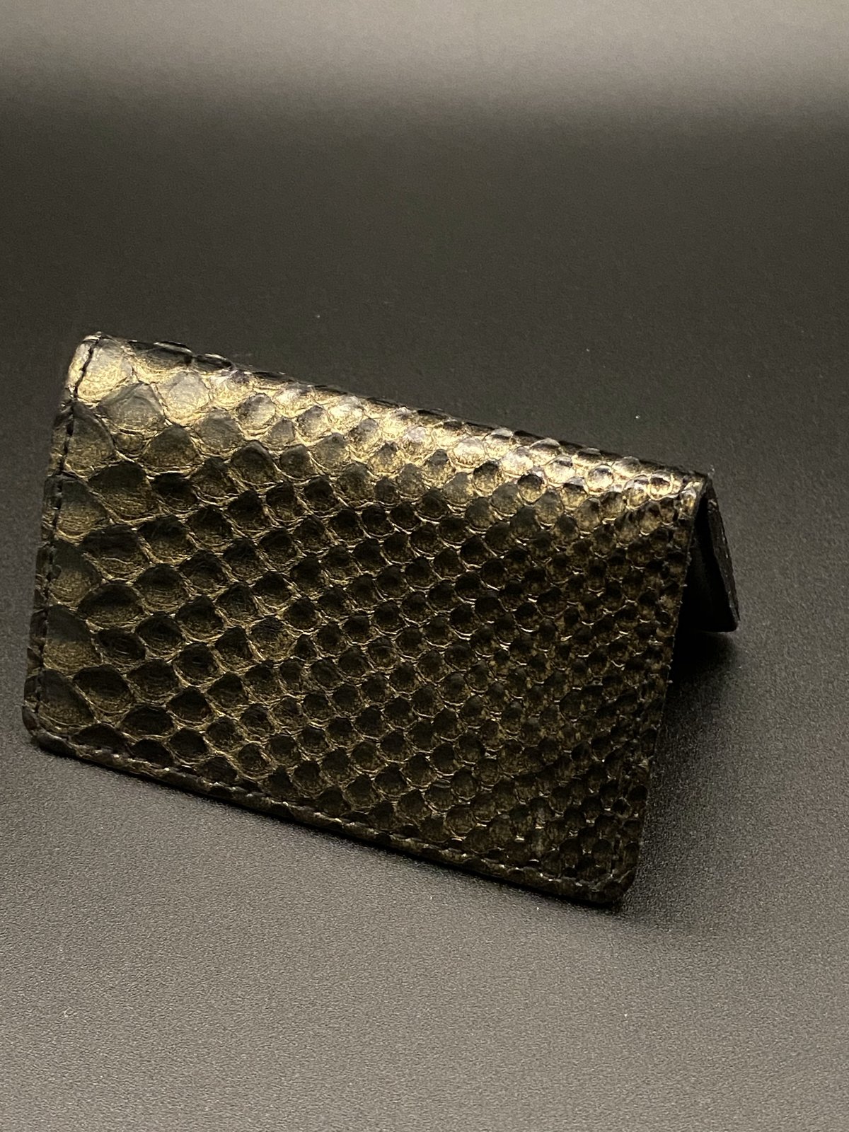 Porte-cartes python noir